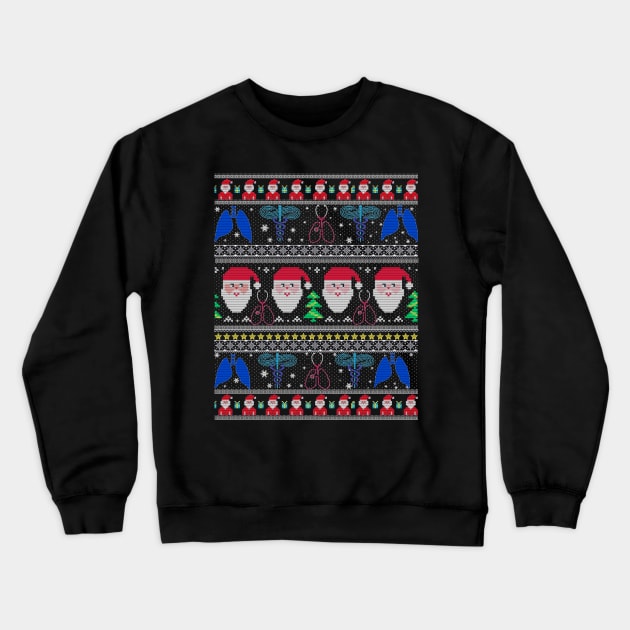 Tacky Respiratory Therapist Department Christmas Design Crewneck Sweatshirt by mazurprop